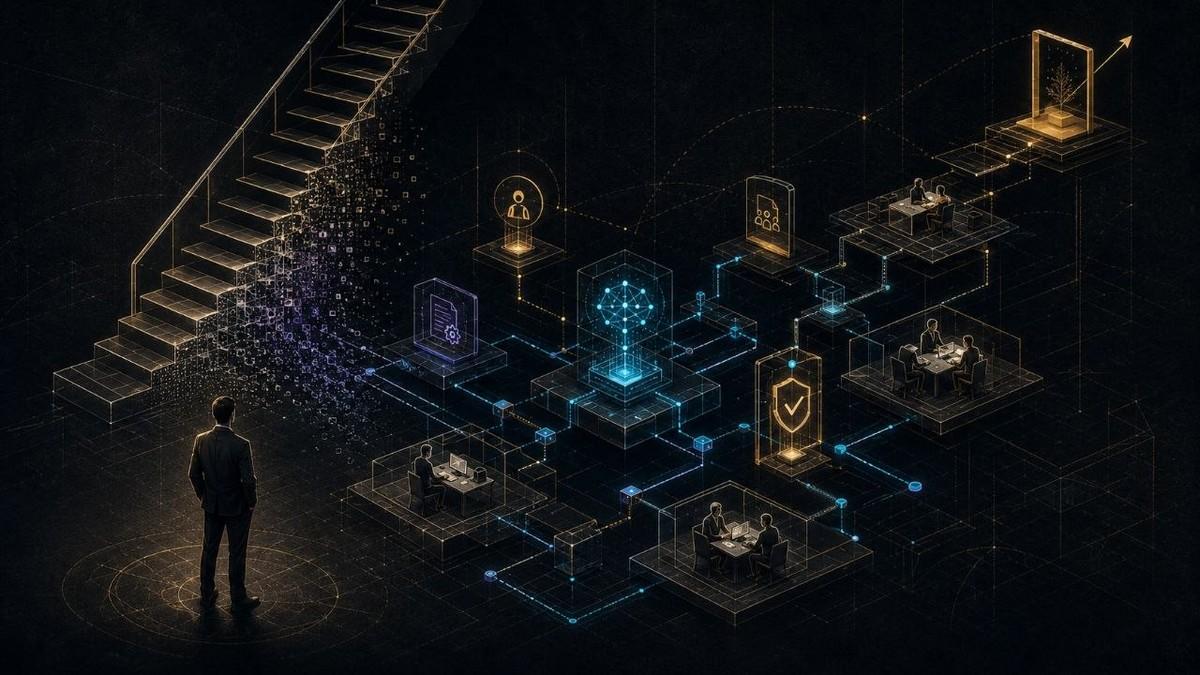 AI and the future of entry-level work - abstract visualization
